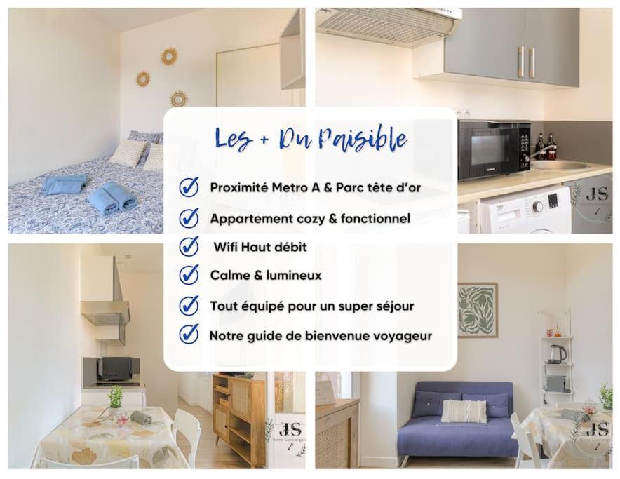 Le Paisible - Proximite Metro A Apartment Villeurbanne Bagian luar foto
